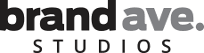 brand ave studios logo black and gray lettering